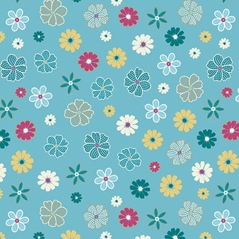 MAJESTIC GARDEN FLOWER FIELD - BLUE