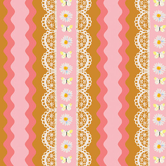 LOVE AND STITCHES - RIK RACK STRIP - PINK