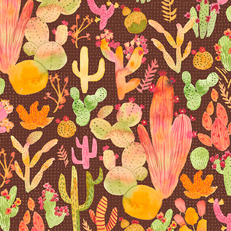 CACTUS ROSE RODEO PACKED CACTUS - BROWN