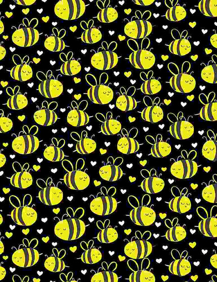 Cute Plump Bees Black