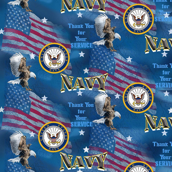 Navy Flag Print