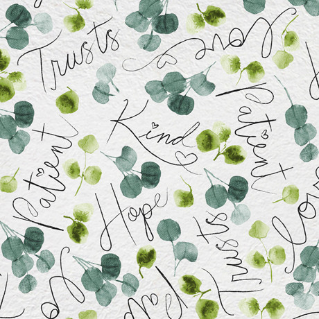 Words & Eucalyptus Barely Gray