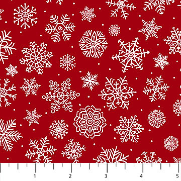 Santa's Tree Farm Snowflake Red