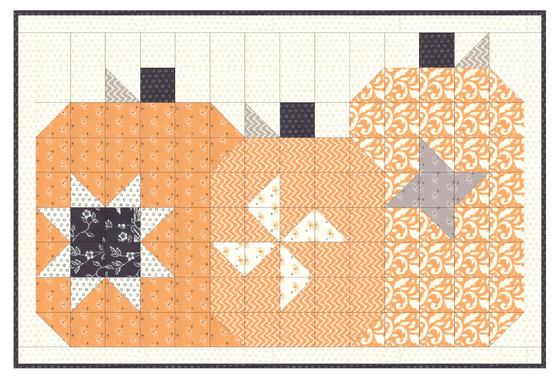 Pumpkin Trio - TenSisters Handcraft (Digital Download)
