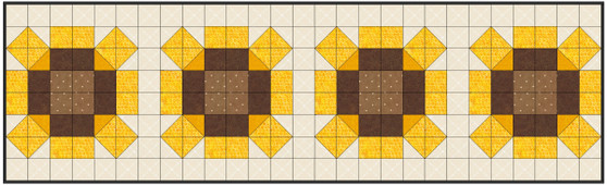 Sunflower Table Runner - TenSisters Handcraft (Digital Download)