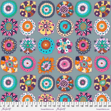 Carpet Cookies Grey Kaffe Fassett Collective February 2023, by the half yard