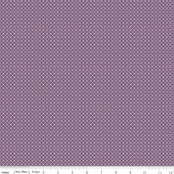 Lori Holt || Bee Dots Elvira Plum - Sold by the half yard