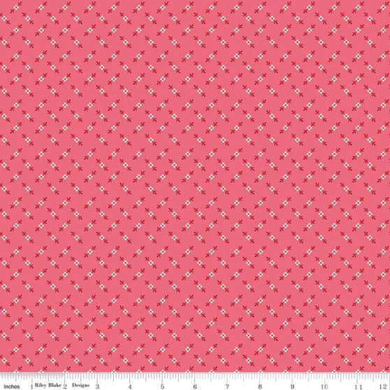 Lori Holt || Bee Dots Genoveffa Tea Rose - Sold by the half yard