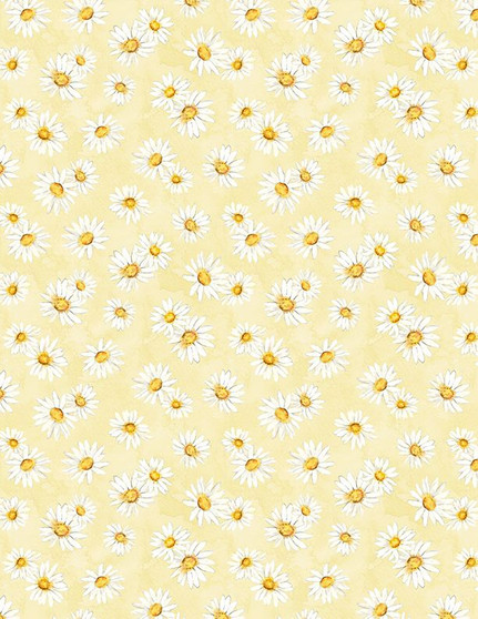 Zest For Life || 3063-19156-515 Daisy Toss Yellow || Sold by the yard