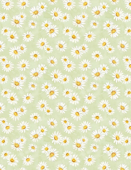 Zest For Life || 3063-19156-715 Daisy Toss Green || Sold by the yard