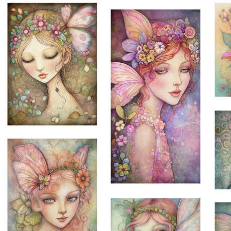 ENCHANTED Fairy Portrait Patches White