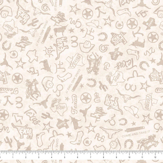 ALL TEXAS SHOP HOP TEXAS ICONS TONAL BEIGE