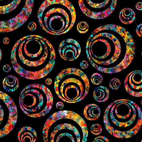 BEDAZZLED BULLSEYE BLACK