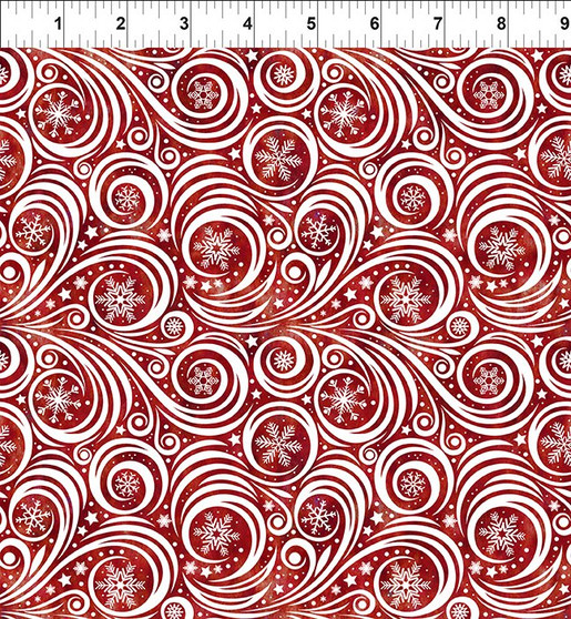 WINTER SOLSTICE II SNOW SWIRL RED/WHITE