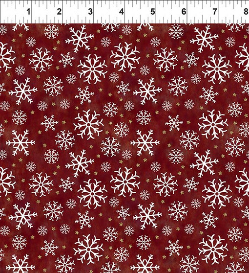 WINTER SOLSTICE II SNOWFLAKES RED