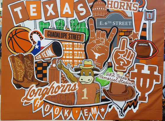 UNIVERSITY OF TEXAS DOODLE PANEL