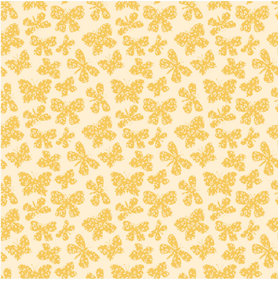 SCATTERED BUTTERFLIES YELLOW