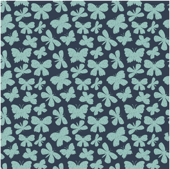SCATTERD BUTTERFLIES NAVY