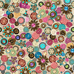 SEW SHABBY CHIC ANTIQUE BUTTONS MULTI