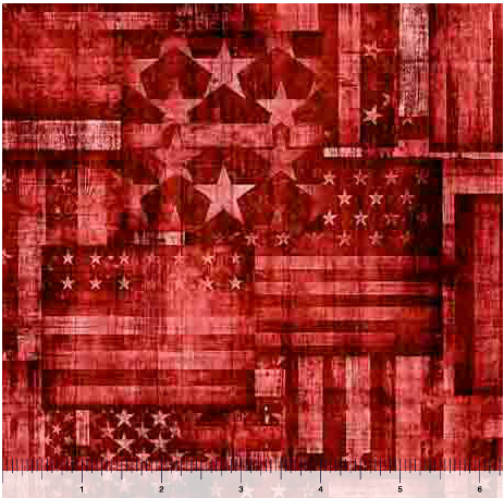 1776 FLAG PATCHWORK RED