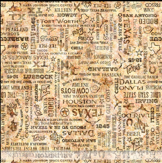 ATSH TEXAS TEXT WORD TOSS  - TAN