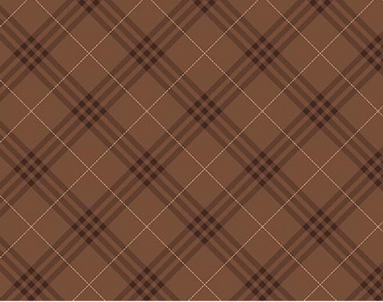 COFFEE TIME - PLAID - BROWN