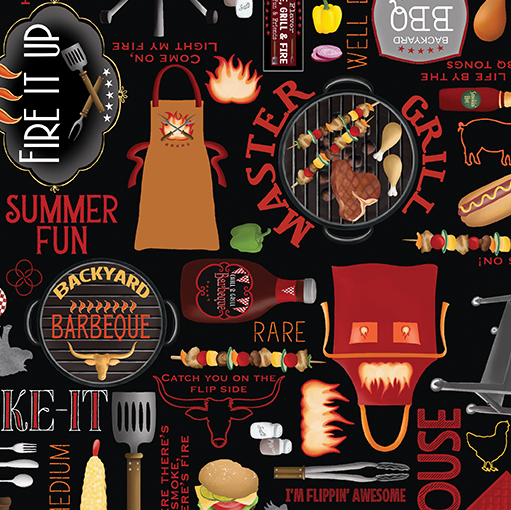 HOT STUFF BACKYARD BBQ  - BLACK