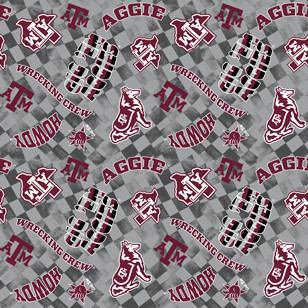 NCAA TEXAS A&M GRAY CANVAS DUCK CLOTH