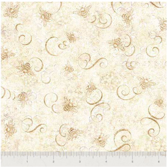 SUNFLOWER SERENADE BEE & SCROLL TONAL