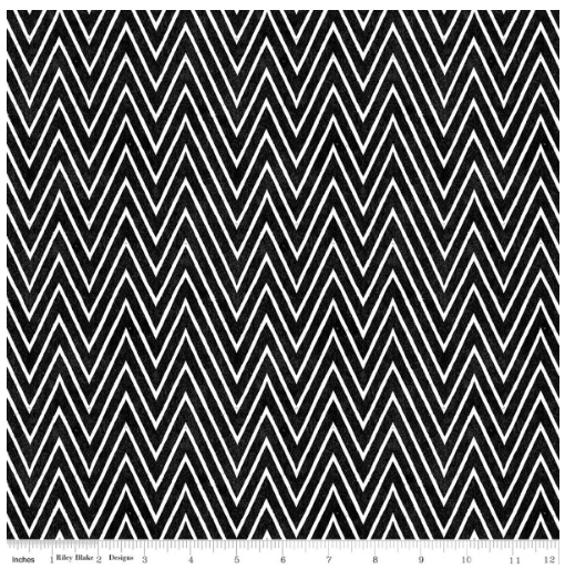 SCARY SCRAPS SHOCKIGN CHEVRON - BLACK