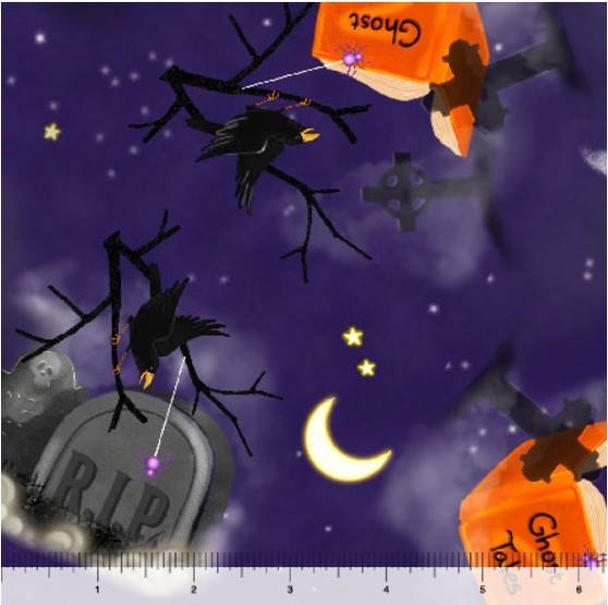 GHOST TALES TOMBSTONS & CROW TOSS - DK PURPLE