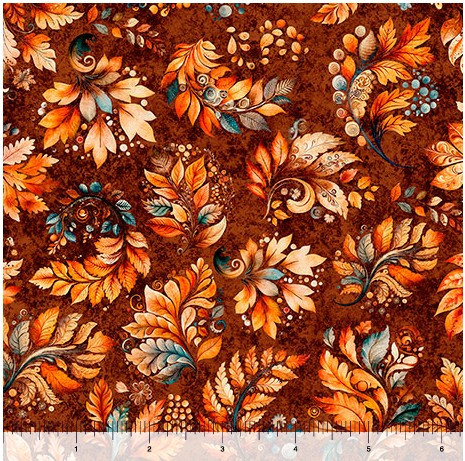 HARVEST HOLLOW FALL LEAVES - BURNT UMBER