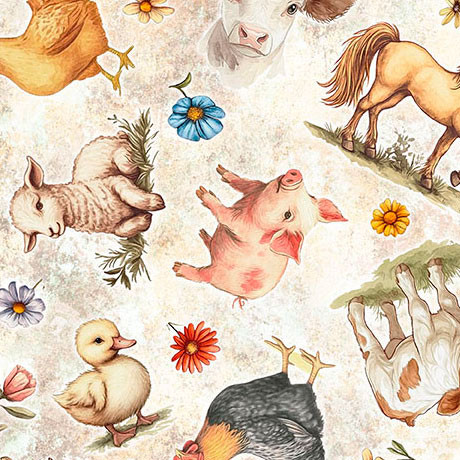 LIL FARMERS - FARM ANIMAL TOSS - OATMEAL
