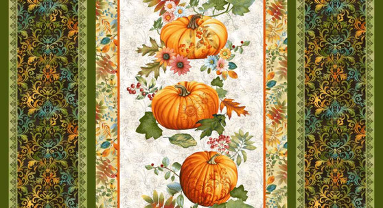 BASKET OF AUTUMN BLESSINGS TABLE RUNNER YARDAGE