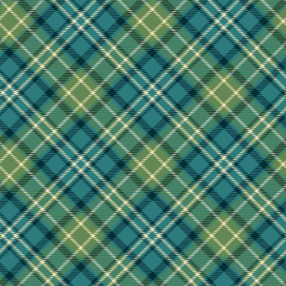 SWEET CHRISTMAS BIAS PLAID IN TEAL