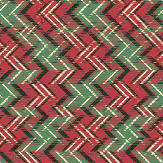 SWEET CHRISTMAS BIAS PLAID IN RED