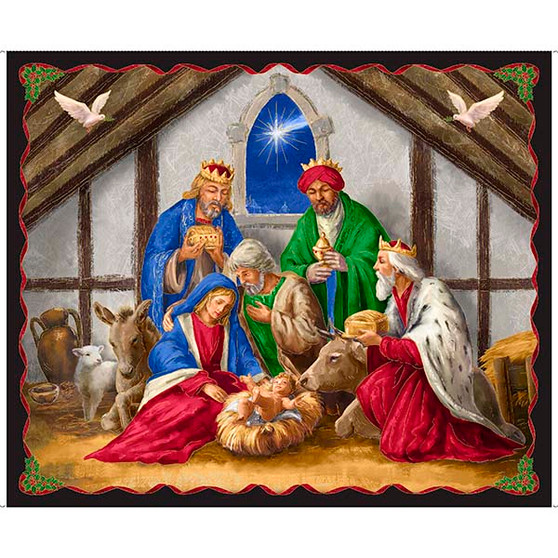 A STAR ABOVE NATIVITY  36" PANEL
