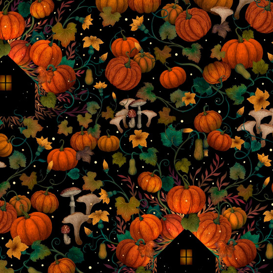 HARVEST HAUNT PUMPKIN HOUSE AND SILHOUETTES