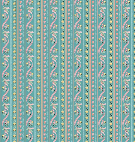 GRANNY'S SEWING ROOM PILLOW TICKING / BLUE