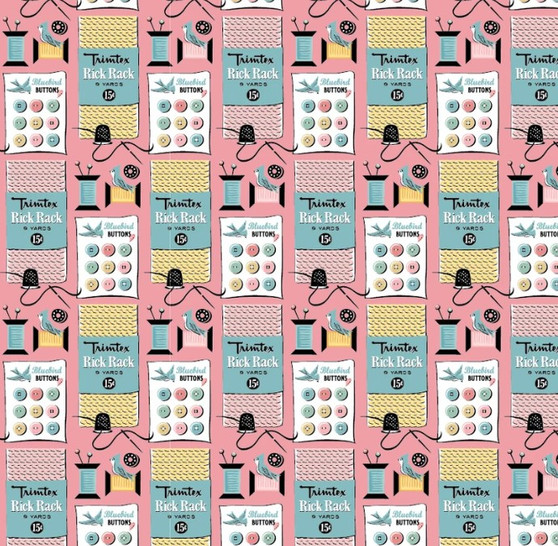 GRANNY'S SEWING ROOM SEWING NOTIONS / PINK