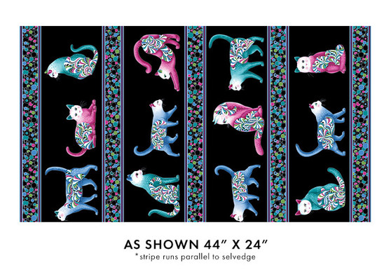 CAT'S MEOW STRIPE - BLACK/MULTI