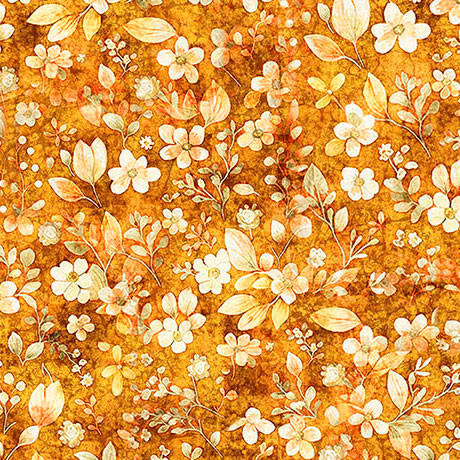 PURRFECT GARDEN PACKED FLORAL - ORANGE