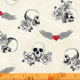 Born To Ride White Skulls