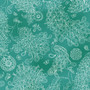 Pea Outline Metallic- Teal