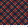 Christmas Traditions Bias Plaid Navy