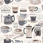 Main Coffee Motifs and Text Cream