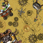 Steampunk Express ||  Steampunk Toss || Sold by the half yard