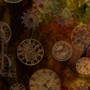 Steampunk Express ||  Gear and Clock Toss || Sold by the half yard