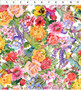 In The Beginning Decoupage || Multicolor Allover Floral 3DC1 || Sold by the yard
