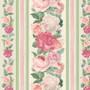 JARDIN - ROSE GARDEN ||  ROSE JARDIN 11" STRIPE|| Sold by the yard